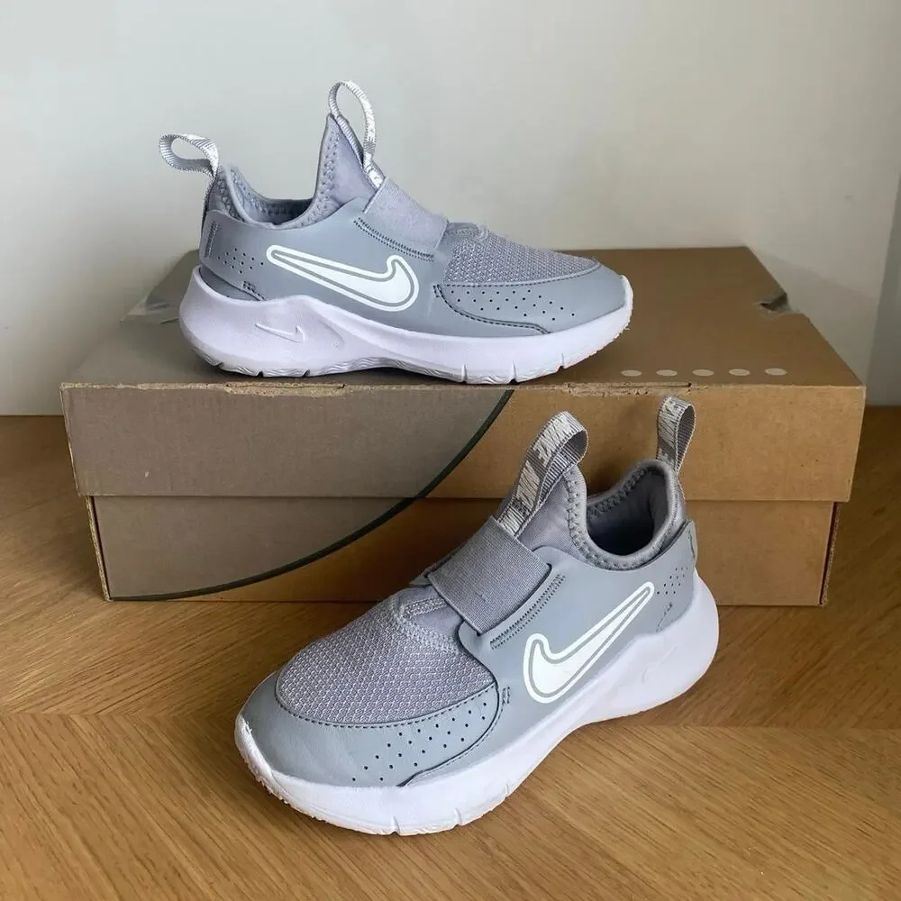 Nike Flex Runner Grey/White Kids Sneakers- SZ 12 C